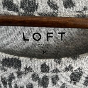Loft animal print French terry top